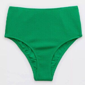 NWT Aerie Crinkle High Waisted Cheeky Bikini Bottom XS